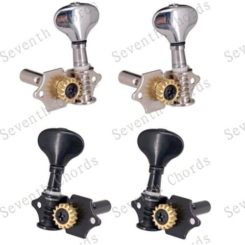 A Set 2R2L Fish tail Button Open Ukulele 4 String Guitar Tuning Pegs Keys Tuners Machine Head