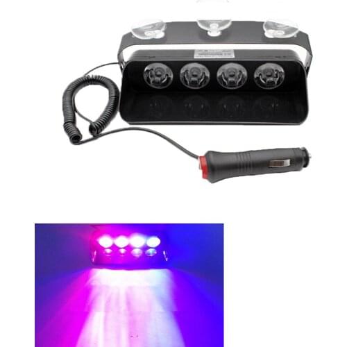 Red/Blue 12V 4LED 4 LED Viper Police Strobe Flash Emergency Lights Super Bright Signal Flashing Led Warning Light