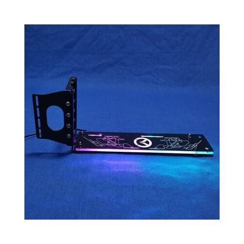 RGB luminous metal graphics card support vertical frame Magnetic GPU holder Chassis graphics card steering fixed bracket
