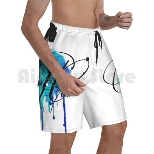 Malec Kiss ( Blue ) Beach Shorts Men Beach Pants Swim Trunks Shadowhunters The Mortal Instruments Shadowhunters The
