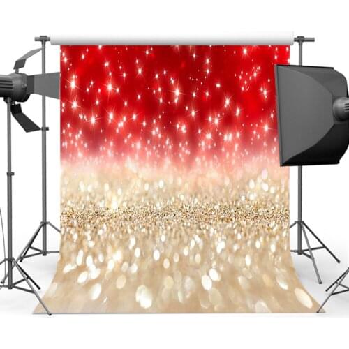 MOCSICKARed and Golen Photo Backdrops for Party Decoration Props Bokeh Glitter Photography Backgrounds for Studio MR-1849