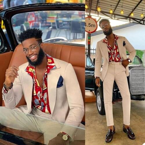 Fashion Young Men Tuxedos Vintage Notched Lapel Custom Made Blazer Wedding Groomsmen Party Metro Jacket 2 Pieces