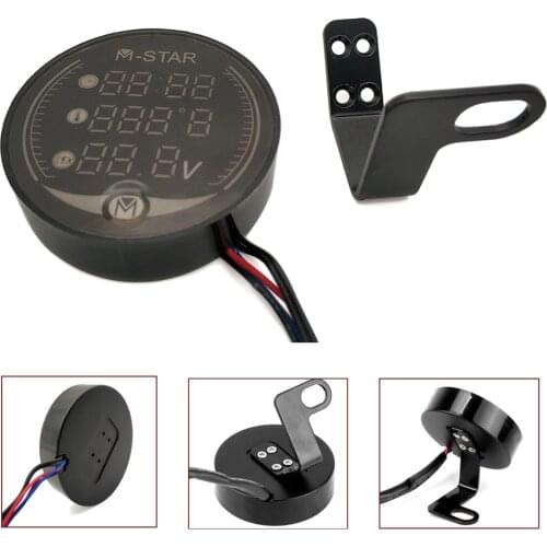 Motorcycle Voltmeter Time Temperature LED 3-in-1 LED Digital Voltage Meter For Kawasaki z 650 z 1000 sx z1000 sx gtr 1400 zx 6r
