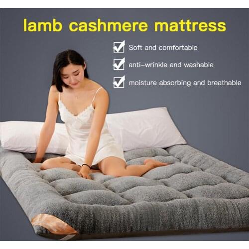 Bed Linings Pad Lamb Velvet Soft Mattress For Student Dormitory Home Tatami Mat On Floor Mat Folding Mats