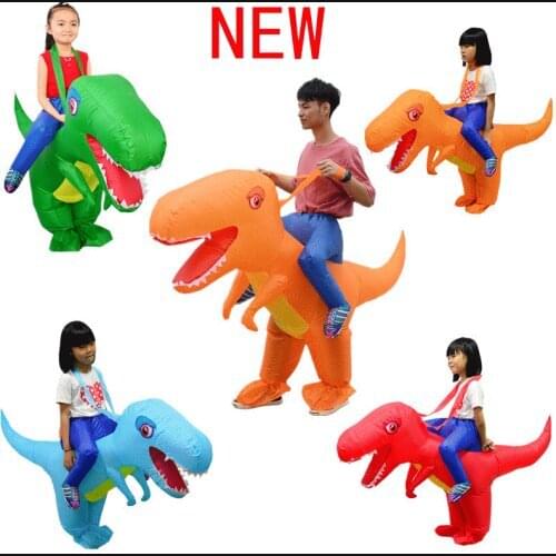 Adult Kids Inflatable Dinosaur Costume Party Cosplay Animal Suit Anime Purim Dino Boys Girls Halloween Costume for Woman Man
