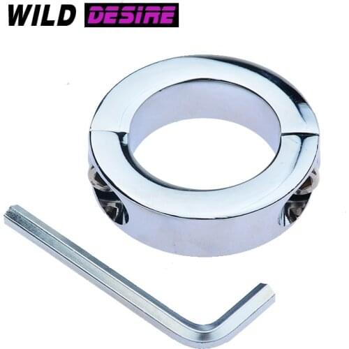 New Stainless Steel Penis Ring Cock Sex Rings Toys Ball Scrotum Stretcher Adult Product For Men Gay Metal Cock Ring Erection