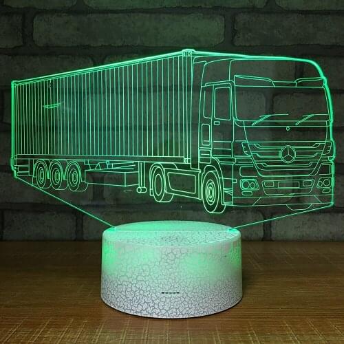 Manufacturer Direct Bus Novelty Creative Gift 3d Lights Colorful Remote Control Touch 3d Night Lights Usb Led Kids Lamp