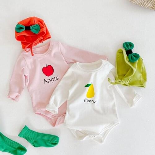 New Spring Autumn Toddler Clothing Baby Boys Girls Pear Rompers Kids Baby Clothing Toddler Baby Boy Girl Long Sleeve Rompers