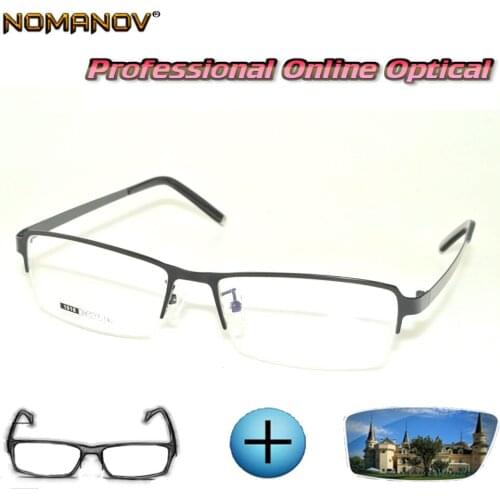 Custom Made Prescription Glasses Optical Photochromic Myopia Reading Glasses Business Comfort Glasses Frame Men Women Eyeglasses