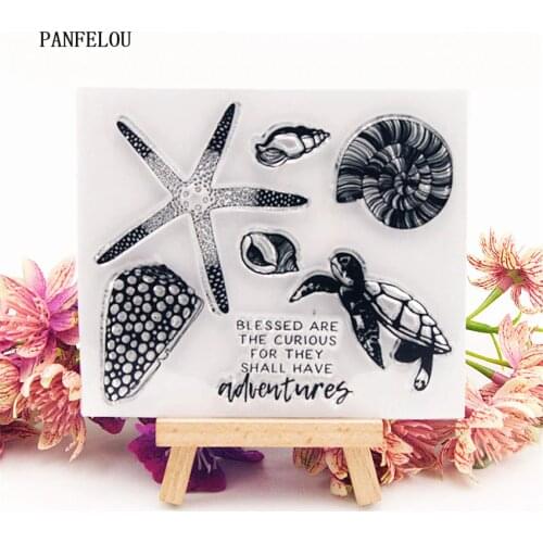 PANFELOU Sea turtles Transparent Silicone Rubber Clear Stamps cartoon Scrapbooking/DIY Easter Halloween wedding album
