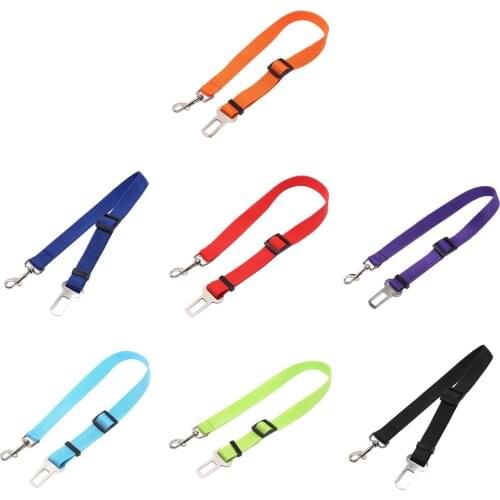 Adjustable Vehicle Car Pet Dog Seat Belt Puppy Car Seatbelt Harness Lead Clip Pet Dog Supplies Safety Lever Auto Traction Leash