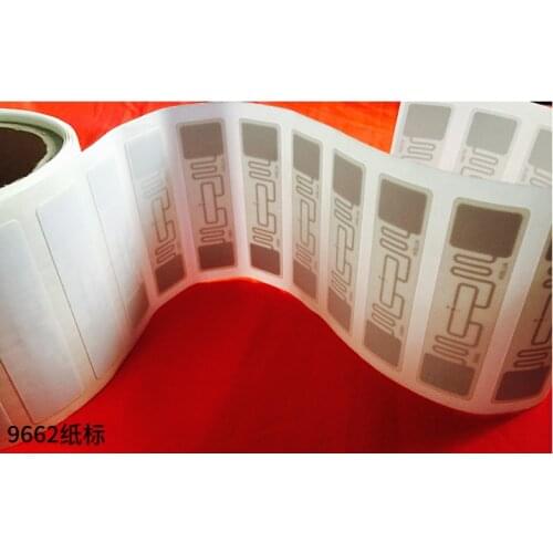 Reader test sample passive ISO18000-6C EPC global C1 gen2 alien chip 9662 uhf antenna tags read and write rfid stickers 74*24mm