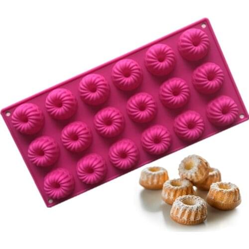 18 Cavity Silicone Donut Mold Jelly Pudding Chocolate Molds 29.5*15*2.2cm DIY Hand Baking Dessert Cake Tools Ice Tray