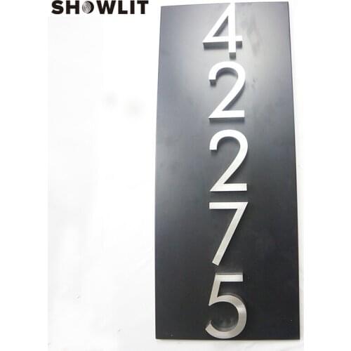 HOUSE NUMBERS VERTICAL MODERN ADDRESS PLAQUE