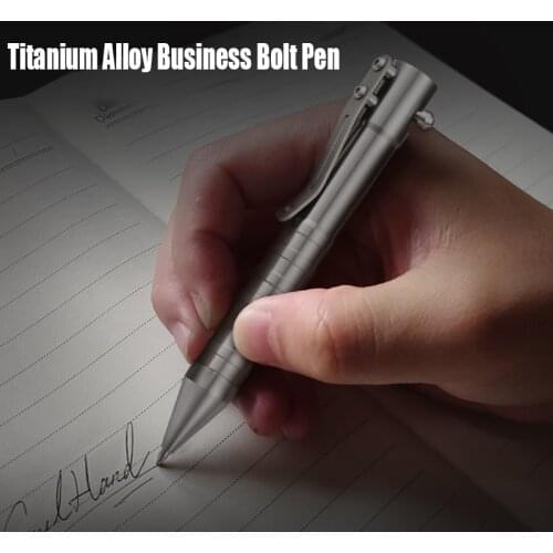 Bolt Tactical Pen Titanium Alloy Portable EDC Self-defense Metal Pen