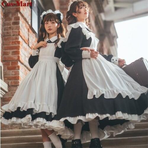 The Traditional British Maid Dress Cosplay Costume Elegant Long Style Uniform Activity Party Role Play Clothing Custom-Make Any
