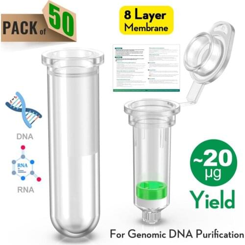 Spin Column Plasmid Extraction Kit Genome Extraction Column Nucleic Acid Purification Separation Column 2 ml 50 group by ks-Tek
