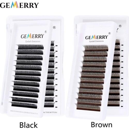 YY Shaped Brown Color Eyelashes Extension For Makeup Naturally Soft D Curl Premade Volume Fan Lashes Wholesale Price Supplier