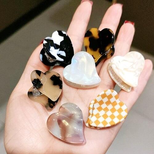 3Pcs/Set Love Bangs Clip Cute Mini Acrylic Hair Scratch Europe And America Hairpin For Women