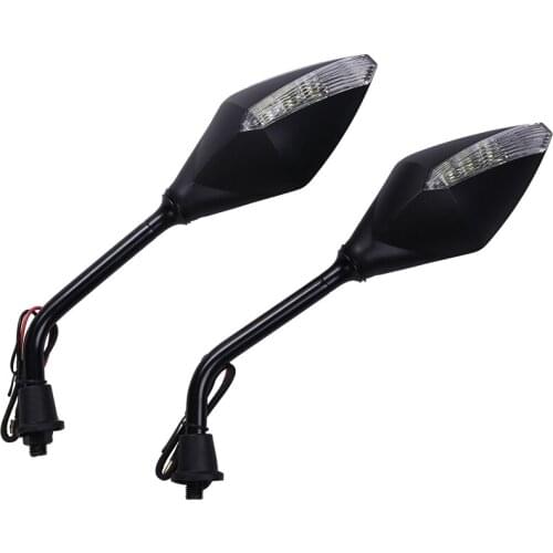 1 Pair Universal Motorcycle Led Turn Signals 5 Colors Available Motorcycle Rearview Mirrors Scooter Indicator Motorcycle Mirror
