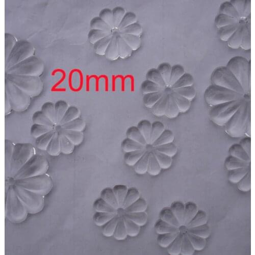 100pcs/lot free shipping 20mm transparent color glass rosette flower beads crystal curtain beads glass chandelier beads
