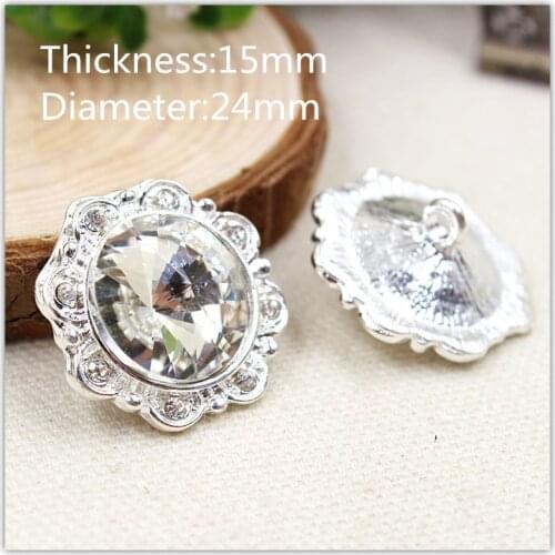 1551074,1 pcs, Acrylic metal jewelry Rhinestone buttons,flower patterns buttons, garment accessories DIY materials