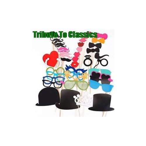 44pcs/set Small DIY Photo Booth Pillar For Fun Favors Wedding Photo Props Photobooth Photocall Wedding Decorations