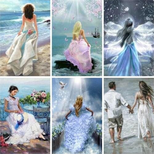 5d Diamond Painting Cross Stitch Couple Woman Diamond Embroidery Suit Mosaic Portrait Home Decoration Wall Art Picture
