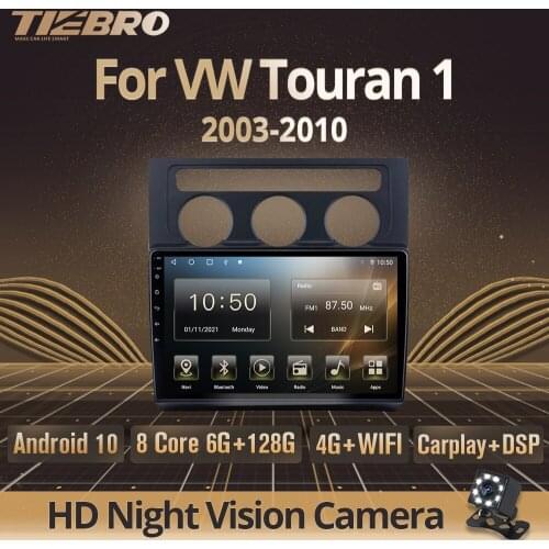 Tiebro 2DIN Android10 Car Radio For Volkswagen Touran 1 2003-2010 Auto Radio GPS Navigation Stereo Receiver DSP Bluetooth Player