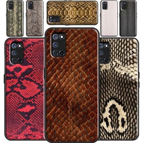 Cobra Python Snake Skin Case For OPPO A15 A91 A83 A3S A5S A1K A52 A72 A5 A9 A31 A53 2020 Find X3 Pro F5 F7 Cover