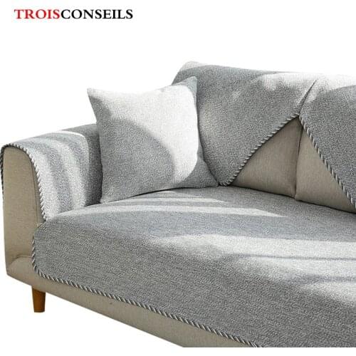 Modern Home 100% Cotton Sofa Cover Pet Dog Couch Mat Sofa Cushion Pad Anti-slip Dirt-Proof Protector Sofa Slipcover 1/2/3Seat