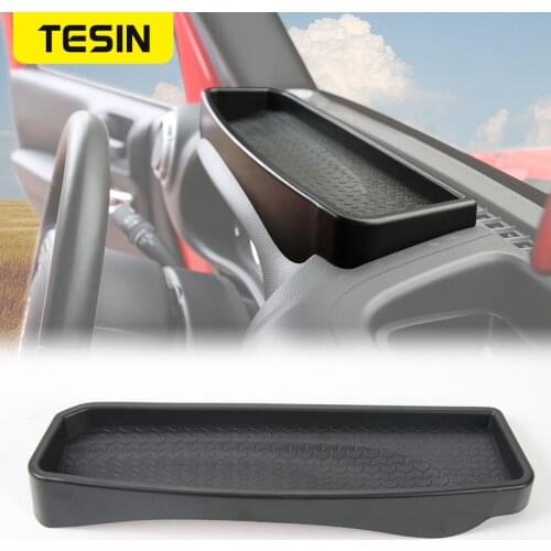 TESIN Car Front Dashboard Storage Box Organizer Case ABS Plastic Stowing Tidying Case for Jeep Wrangler JK 2011-2017 Accessories