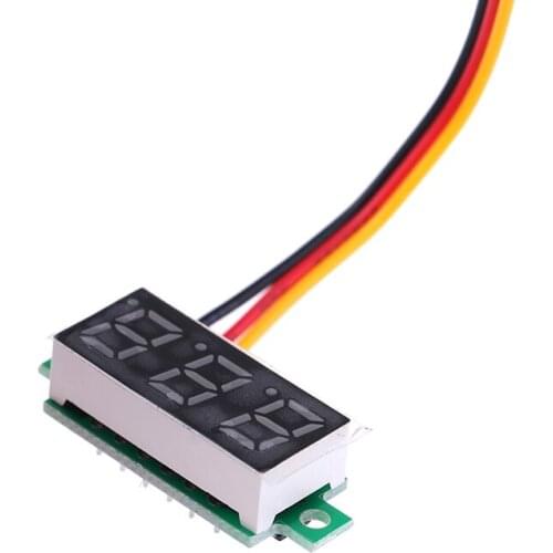 0.28 Inch 0-100V LED Screen Mini Digital Voltmeter Voltage Tester Meter Electronic Parts Accessories Digital Voltmeter