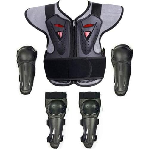 Children Motorcycle Motocross Full body Protect Vest Armor Suits Jacket Kids BMX MTB Downhill Scooter Knee Armor Boys Girls