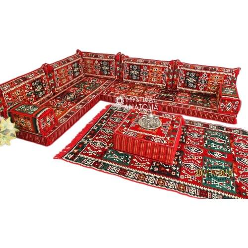 L Shape Arabic Corner Floor Seating Sofa Majlis Cushions Oriental Jalsa Bench Area Traditional Arab Sofas Furniture Toshak