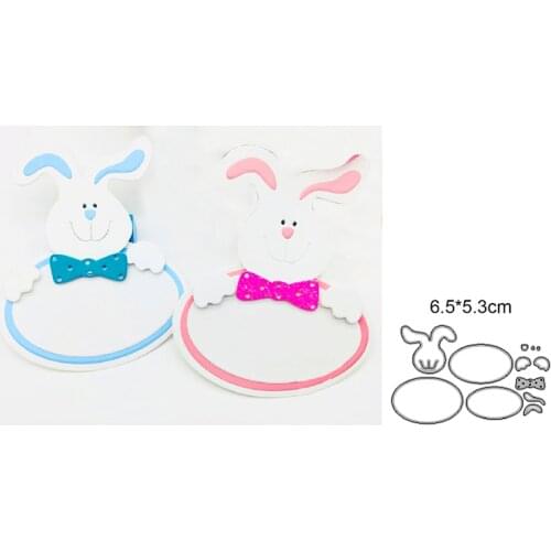 Metal die Cutting die Happy Easter Rabbit Flower DIY Scrapbooking Paper Craft Card Art Cutter