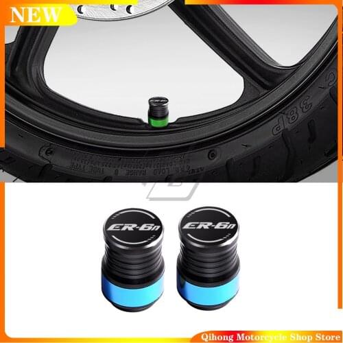Motorcycle Accessorie Wheel Tire Valve Stem Caps CNC Airtight Covers For Kawasaki ER-6N ER6N