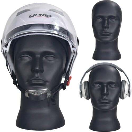 Male PVC Mannequin Head Wigs Hats Cap Glasses Headphone Display Model Stand Window Mannequin Head Model