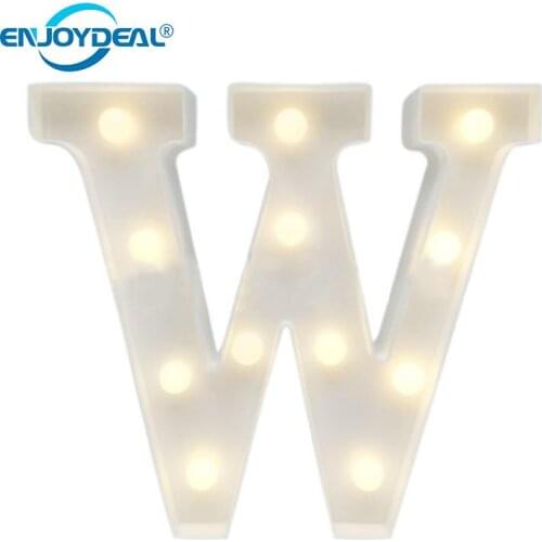 New Novelty 3D Plaque Battery Powered LED Alphabet Letter Nightlight Party Bedroom Decor Baby Sleep Lighting Kids Gifts