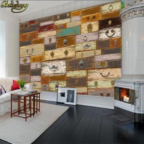 Beibehang papel de parede 3d retro nostalgic wallpapers milk tea shop cafe bedroom living room sofa TV background wallpaper