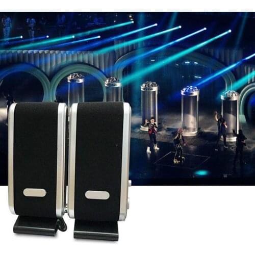 2Pcs Portable USB 3.5mm Stereo Loudspeaker Music Player for Desktop PC Laptop