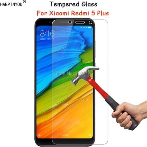 For Xiaomi Redmi 5 Plus /5+ 5.99" Clear Tempered Glass Screen Protector Ultra Thin Explosion-proof Protective Film +Cleaning Kit