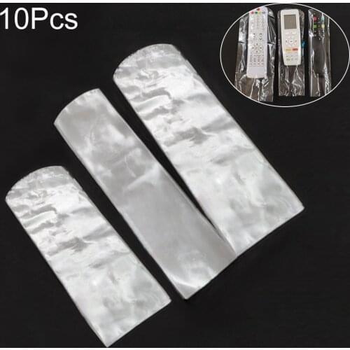 10Pcs 3 Size Clear Shrink Film Bag Transparent TV Remote Control Case Cover Air Condition Remote Control Protective Plastic