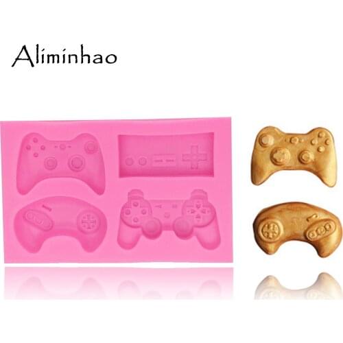 B1396 keyboard Silicone Mold controller gamepad game boy gift mould sugar craft fondant cake decorating mould baking tool