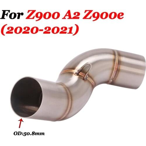 Slip On For Kawasaki Z900 A2 Z900e 2020 2021 Motorcycle GP Exhaust Muffler Escape Moto Modiifed Mid Connection Link Pipe