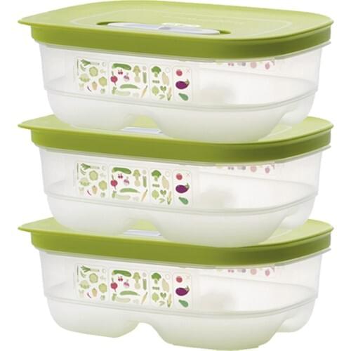 Tupperware Greenhouse Series Vegetable Fruit Storage Container (3x800 ml)