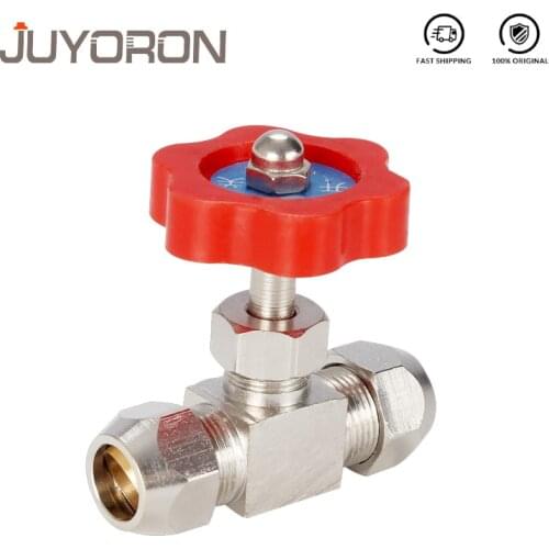 Air Control Ball Valve 6mm 8mm 10mm 12mm Hose Pipe Copper Handle Metal High Pressure Durable Tube Needle Type Globe Vlave