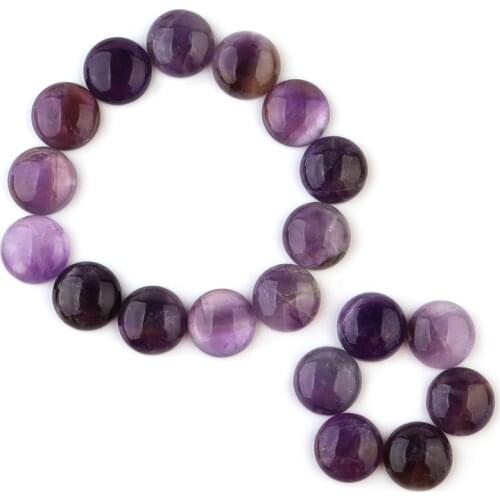 Xinyao 10pcs/lot 4mm 6mm 8mm 10mm 12mm 14mm 16mm 18mm Nature Stone Amethyst Cabochon for DIY Jewelry Findings