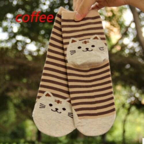 Women Fun Cotton Harajuku Socks Fashion New All Season Cartoon Cat Pattern Series Ladies Trend Personality Casual Cute