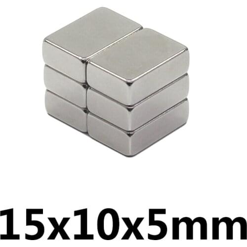 10/20/50PCS 15x10x5 mm Cuboid Block Magnetic 15X10X5mm Neodymium Magnet 15x10x5mm Permanent NdFeB Super Magnets 15*10*5mm
